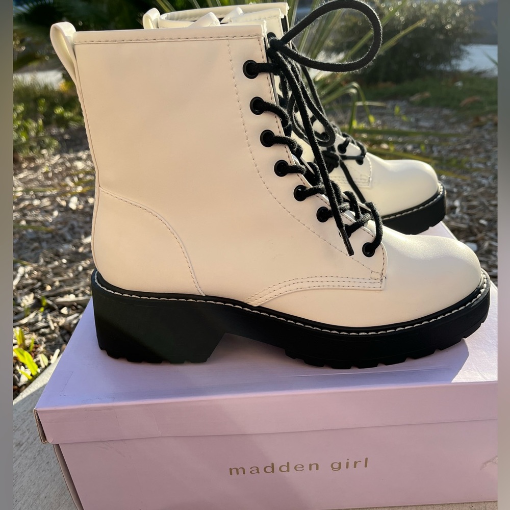 Madden Girl Carra Lug Sole Ankle Boots